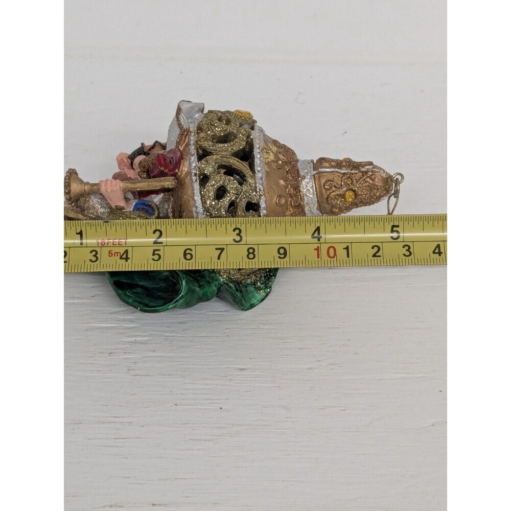 "Holy Family" Ornament Mary, Joseph, Jesus Glitter With Xmas Light Insert - Picture 5 of 5